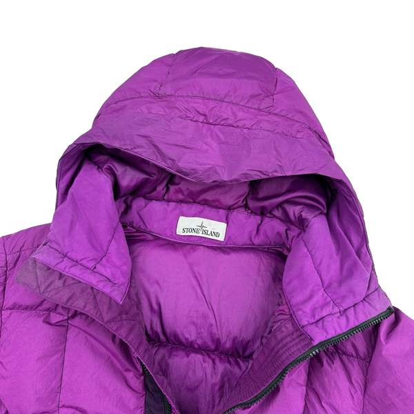 Stone Island 2018 Fuchia Down Filled Crinkle Puffer Jacket - Small