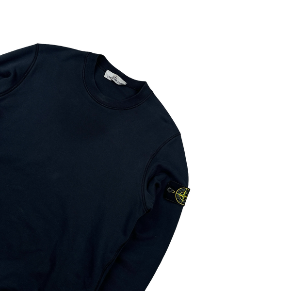Stone Island 2024 Navy Cotton Crewneck Jumper - Small