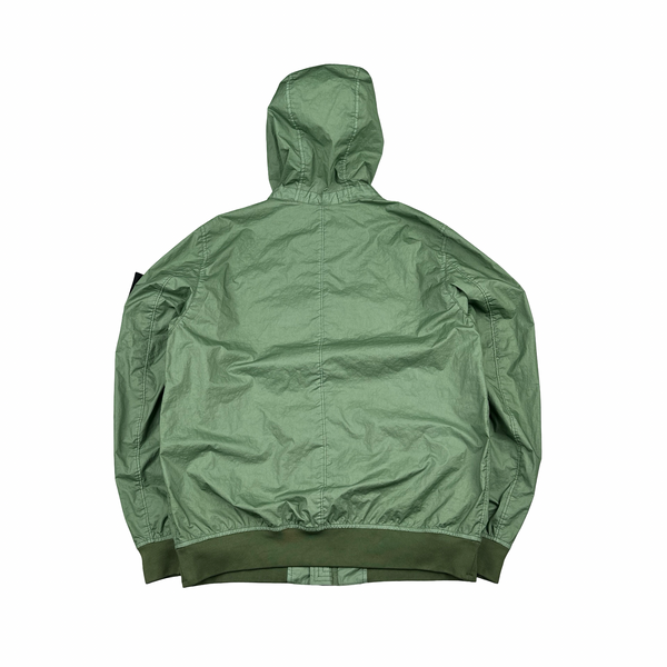 Stone Island 2023 Green Membrana 3L TC Hooded Jacket - Medium