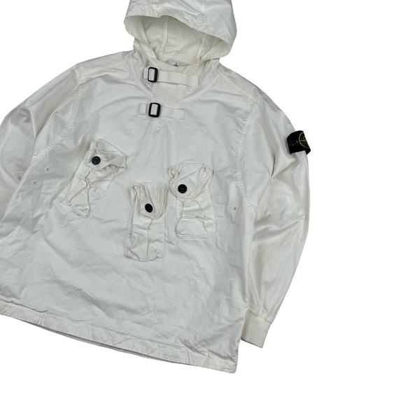 Stone Island 2021 White Multi Pocket Smock - Small
