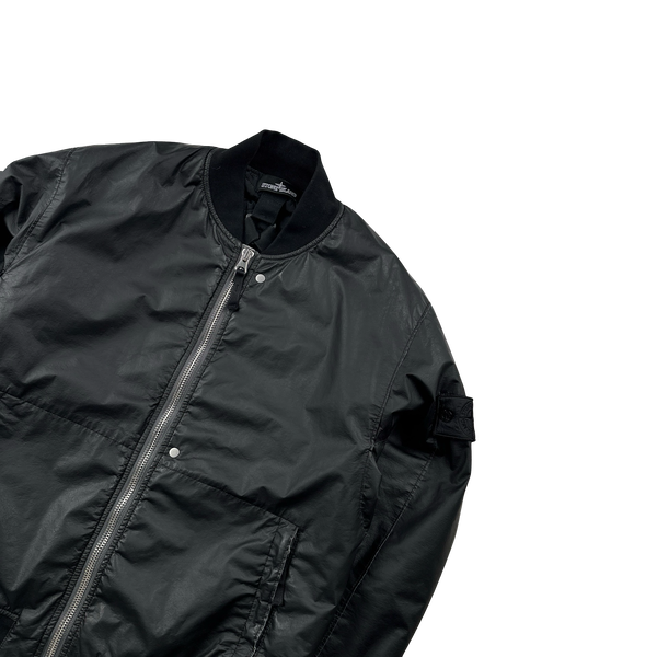 Stone Island 2018 Black Shadow Project Poly Hide 2L Bomber Jacket - Small