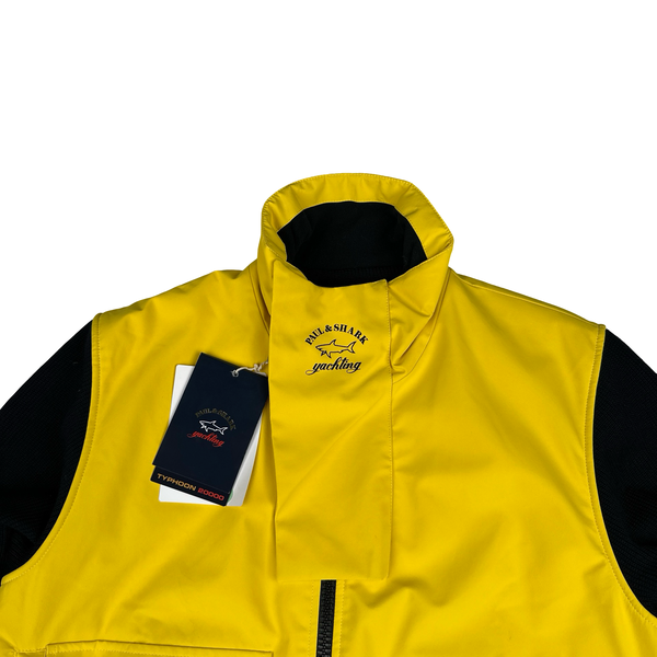 Paul & Shark Yellow Typhoon 20000 Waterproof Hybrid Nylon Knitted Jacket - Large