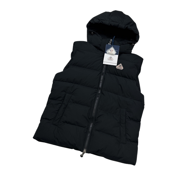 Pryenex Hooded Black French Down Puffer Gilet - Medium