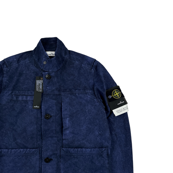 Stone Island 2017 RARE Blue David TC Dust Colour Treatment Jacket - Large