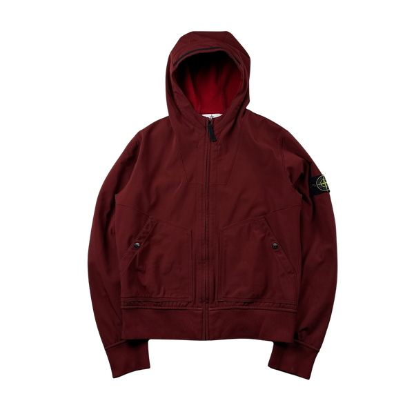 Stone Island 2012 Red Fleece Lined Soft Shell R Jacket - Medium