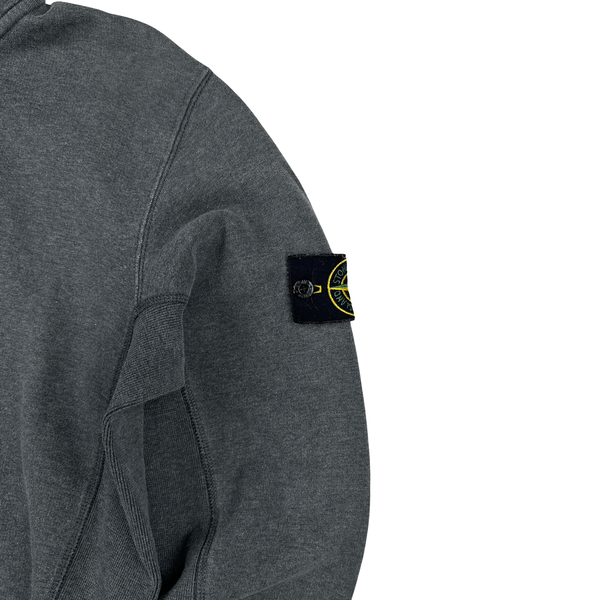Stone Island Dark Grey Cotton Pullover Jumper - Large