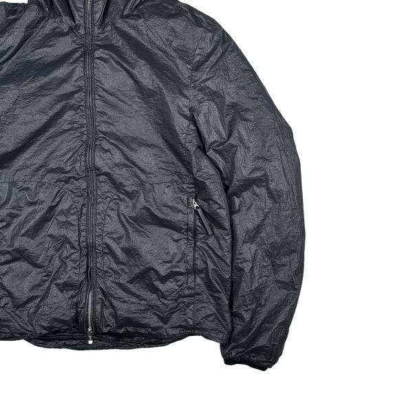 CP Company Black Padded Nylon Goggle Jacket - Large