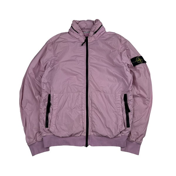 Stone Island 2020 Pink Crinkle Reps Bomber Jacket - Medium