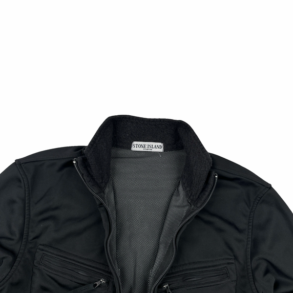 Stone Island 2006 Black Nylon Multi Pocket Track Top - Medium