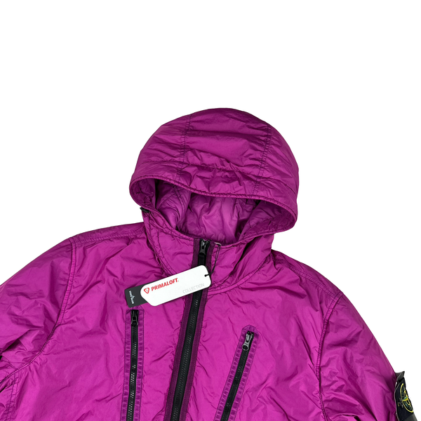 Stone Island 2022 Purple Crinkle R-NY Garment Dyed Jacket - XL