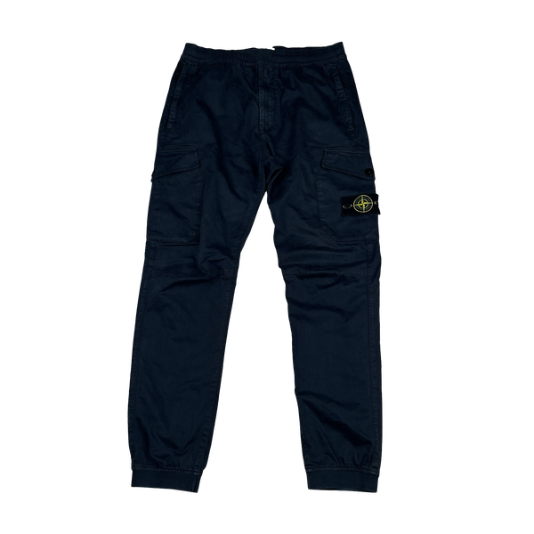 Stone Island 2020 Navy RE-T Cargo Trousers - 32"