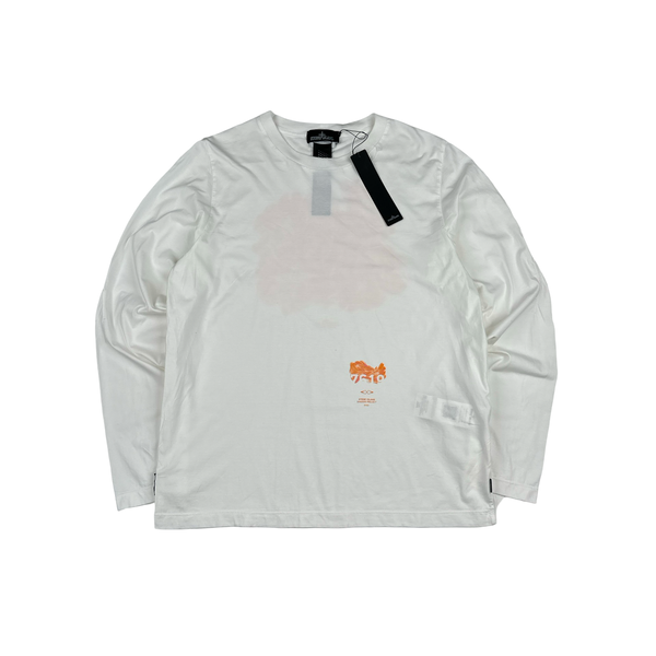 Stone Island 2022 White Shadow Project Graphic Longsleeve Shirt - Large