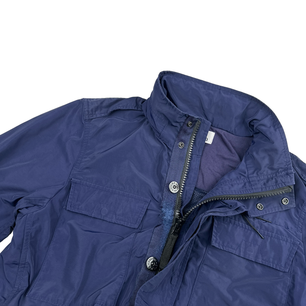 Stone Island 2016 Navy Blue Micro Reps Multi Pocket Field Jacket - Small