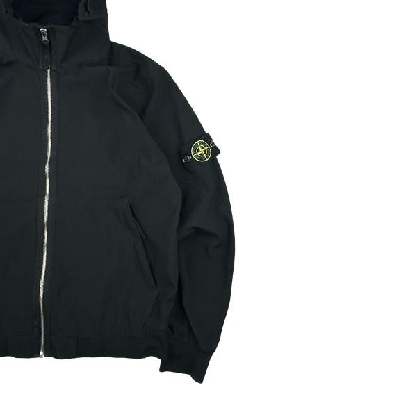 Stone Island 2019 Black Light Soft Shell R Jacket - Large