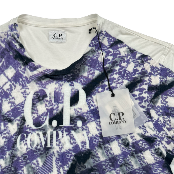 CP Company 2007 Printed Plaid Spellout Graphic T Shirt - Large