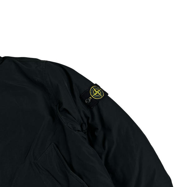 Stone Island 2018 Black Micro Reps Down Filled Parka Jacket - Large