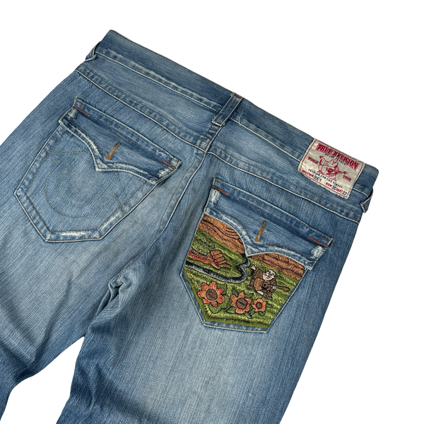 True Religion Embroidered Design Joey Relaxed Fit Jeans -XL