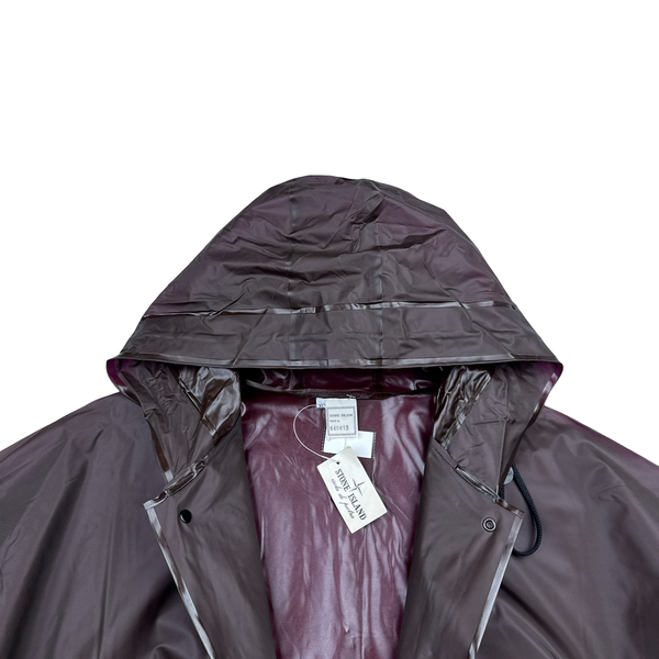 Stone Island 1980s PVC Archive Spellout Hooded Jacket - XL
