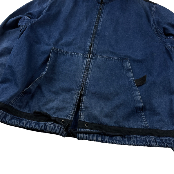 Stone Island Vintage 1997 Blue Denim Zipped Jacket - Medium