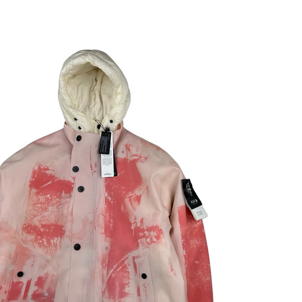Stone Island 2023 Plaster Special Process Poly Strata Down Lined Ice Jacket - Medium