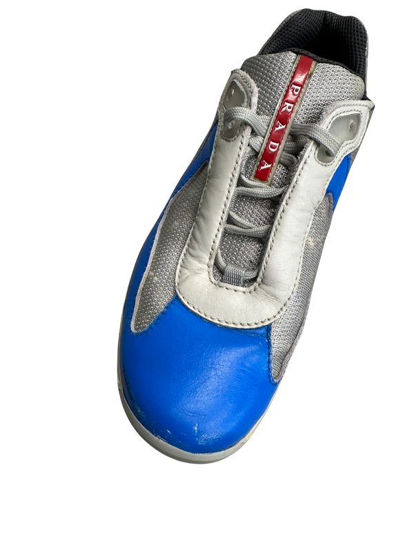 Prada Blue America Cup Trainers - UK 8.5