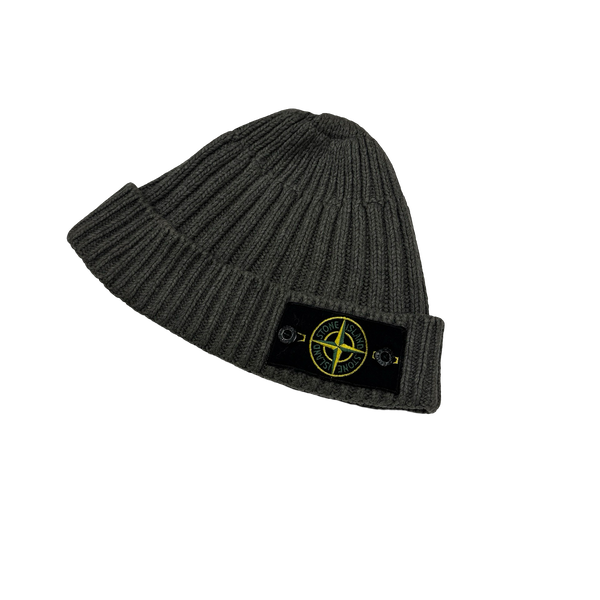 Stone Island 2011 Brown Ribbed Wool Beanie