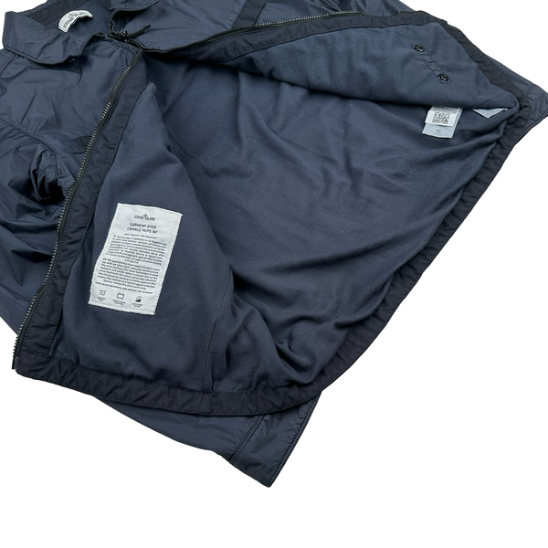 Stone Island Navy Crinkle Reps Cotton Lined Jacket - Large