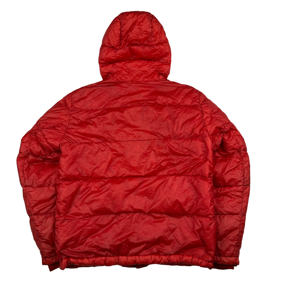 Stone Island 2011 Red Garment Dyed Down Filled Puffer Jacket - Large