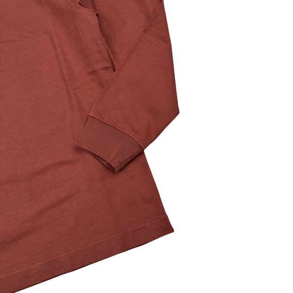 Stone Island 2021 Maroon Cotton Long Sleeve Jumper - Small