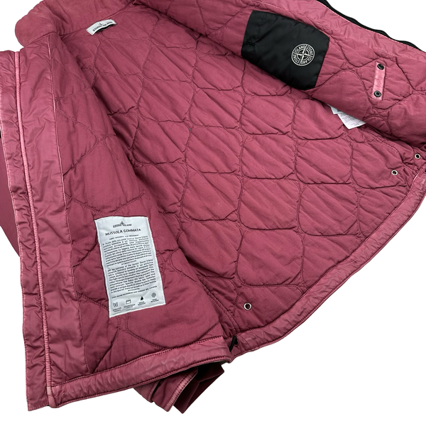 Stone Island 2014 Magenta Quilted Mussola Gommata Jacket - Large