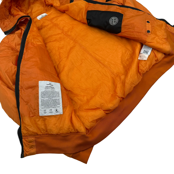 Stone Island 2019 Orange Crinkle Reps NY Jacket - XL