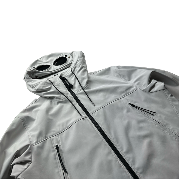 CP Company White Soft Shell Goggle Jacket - XL