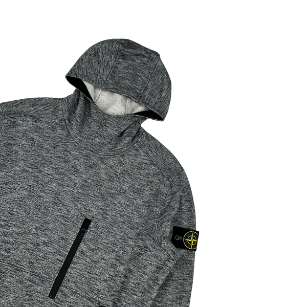 Stone Island 2018 Marl Cotton Pullover Hoodie - Large