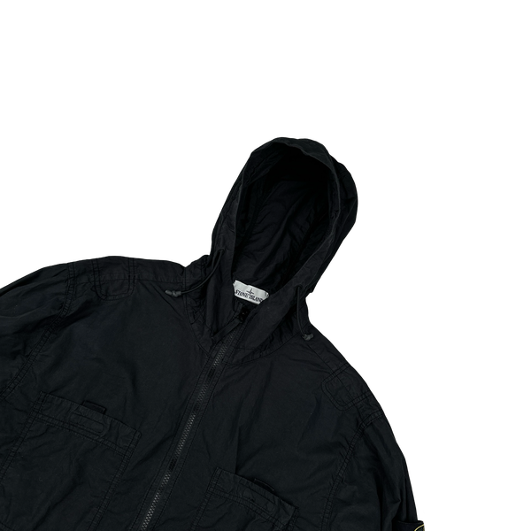 Stone Island 2016 Black Thick Cotton Hooded Smock - Medium