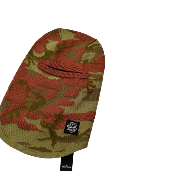 Stone Island 2022 Heritage Camo Soft Wool Blend Balaclava