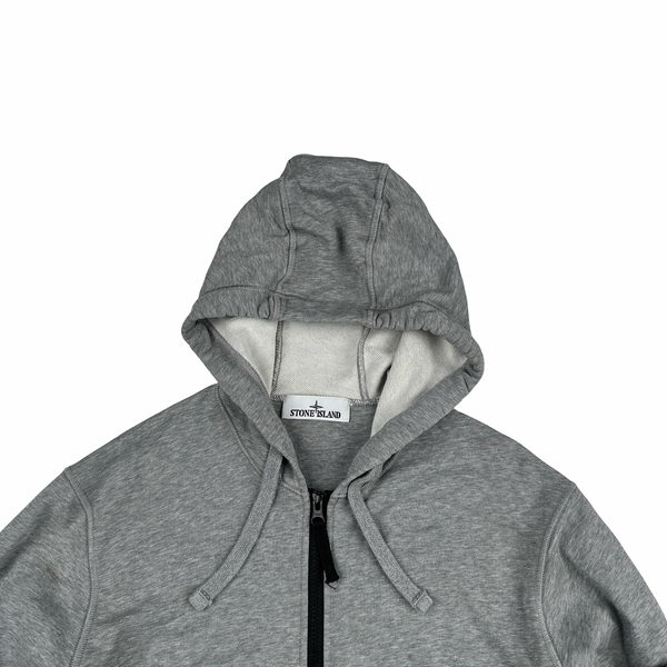 Stone Island Grey Cotton Zipped Hoodie - Medium – Mat's Island