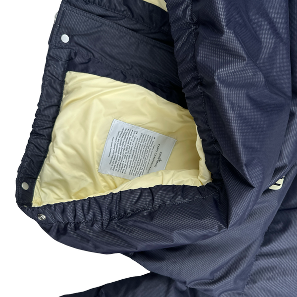 Stone Island Marina 2024 Nylon Ripstop Cover Down Spellout Puffer Jacket - Large