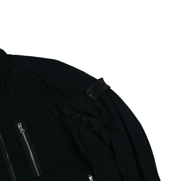 Stone Island 2019 Shadow Project Black Naslan Rip-Stop Quilted Jacket - Medium