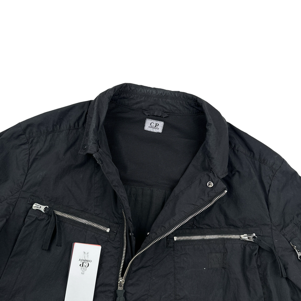CP Company Bonded Nylon Spellout Overshirt Jacket - Large