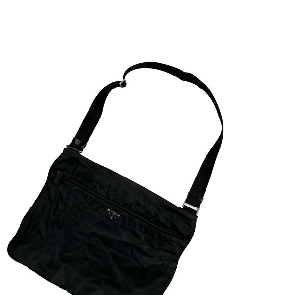 Prada Large Nylon Emblem Side Bag