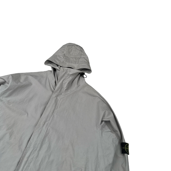 Stone Island 2004 Grey Cotton Lightweight Parka Jacket - XXL