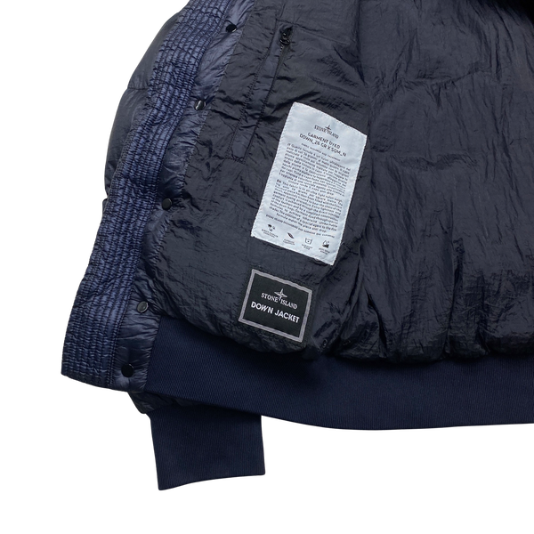 Stone Island Navy 2011 Garment Dyed Puffer Jacket - Small
