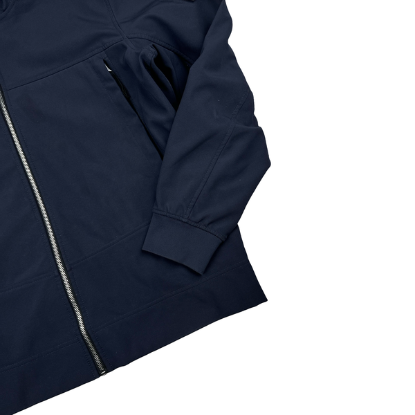 Stone Island Navy Soft Shell E Dye Hooded Jacket - XL