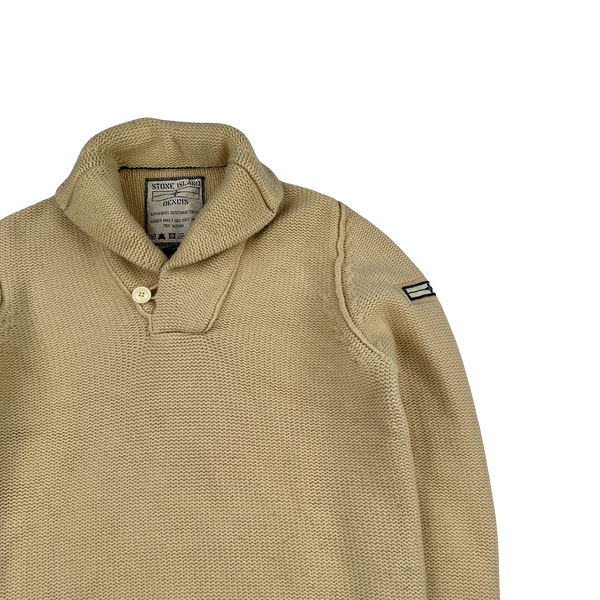 Stone Island 2006 Denims Cream Wool Pullover Jumper - XXL