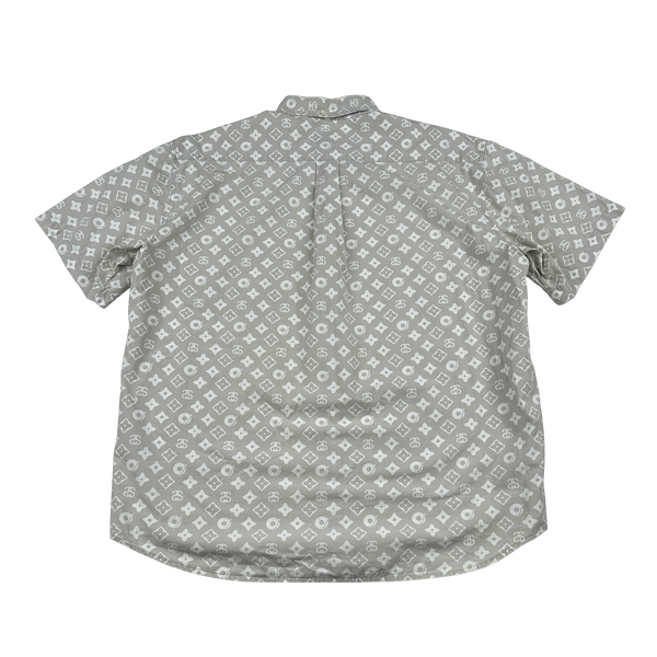 Stussy LV Monogram Record White Buttoned Shirt - Large