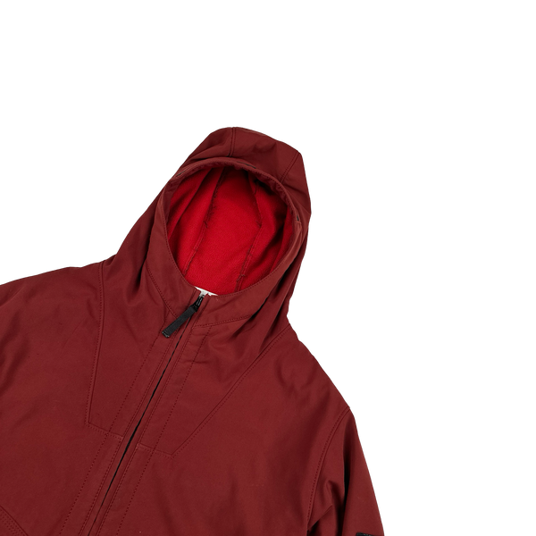 Stone Island 2012 Red Fleece Lined Soft Shell R Jacket - Medium