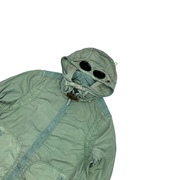 CP Company Chrome Shimmer Goggle Green Jacket - Medium