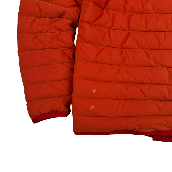 Stone Island 2019 Red Loom Woven Down Chambers Stretch Nylon TC Jacket - Medium
