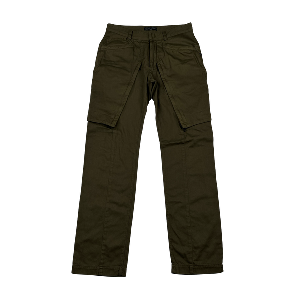 Stone Island 2010 Shadow Project Khaki Cotton Zipped Cargo Trousers - 30"