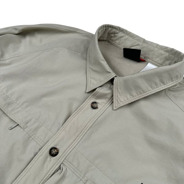 North Face Summit Series Cream Lightweight Soft Shell Overshirt - XL